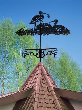 Флюгеры  на плазме Аисты