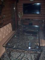 Вензельный стол со стеклом
